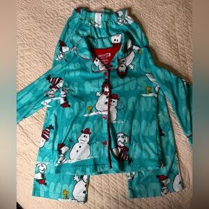 Peanuts Snoopy Snowman Kids Pajama Set